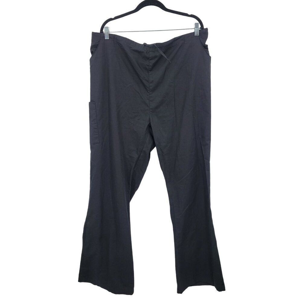 Dickies Black 2X TL Work Pant Elastic Drawstring Waist Pocket Lightweight Cotton